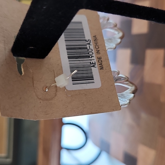 Silver Angel Wing Earrings - Picture 2 of 3